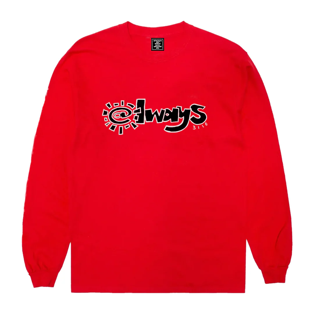 3116 red long sleeve @sun t-shirt