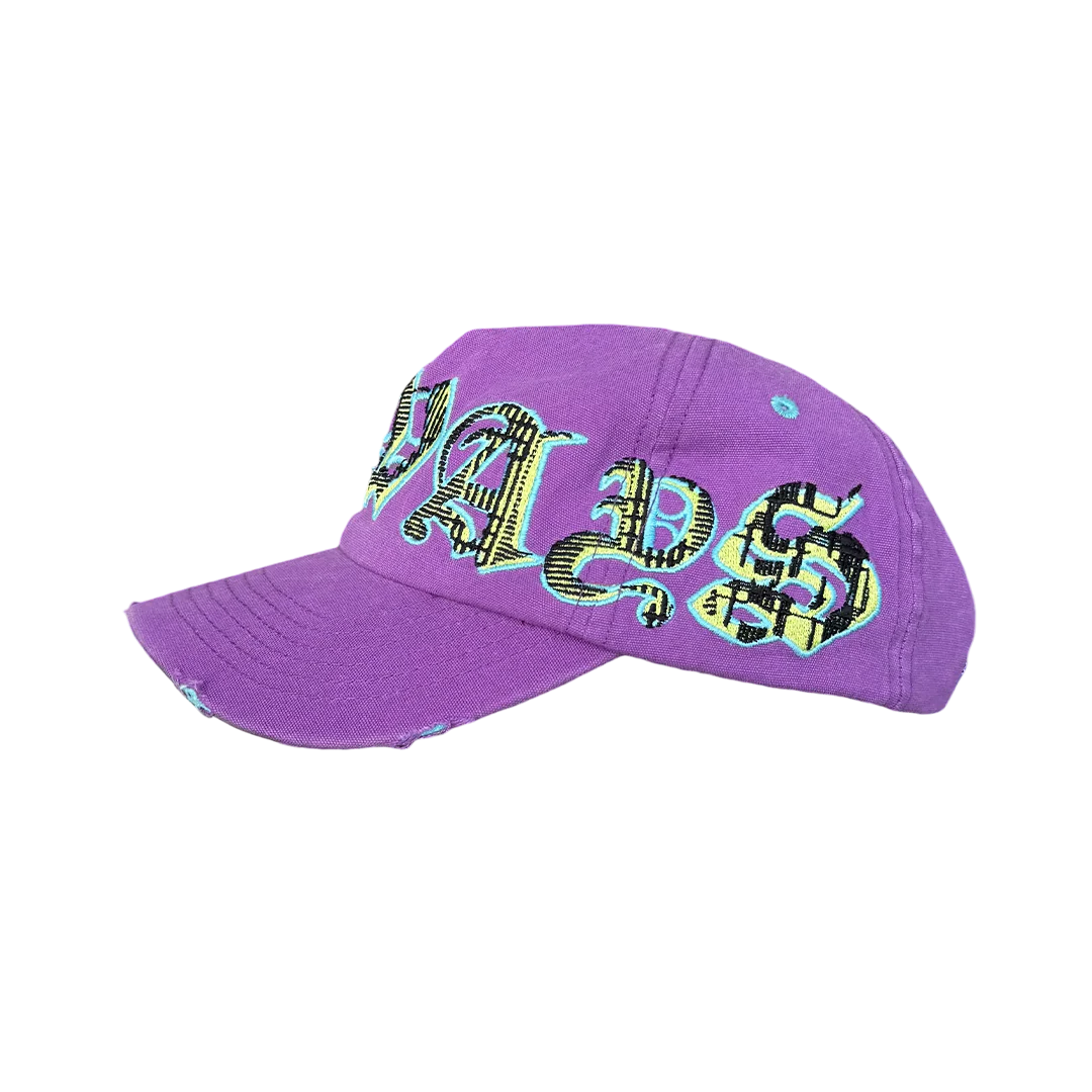 goth snap back cap - purple - Image 3