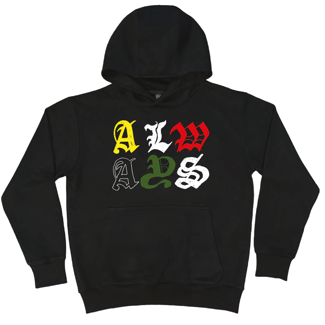 goth hoodie - black