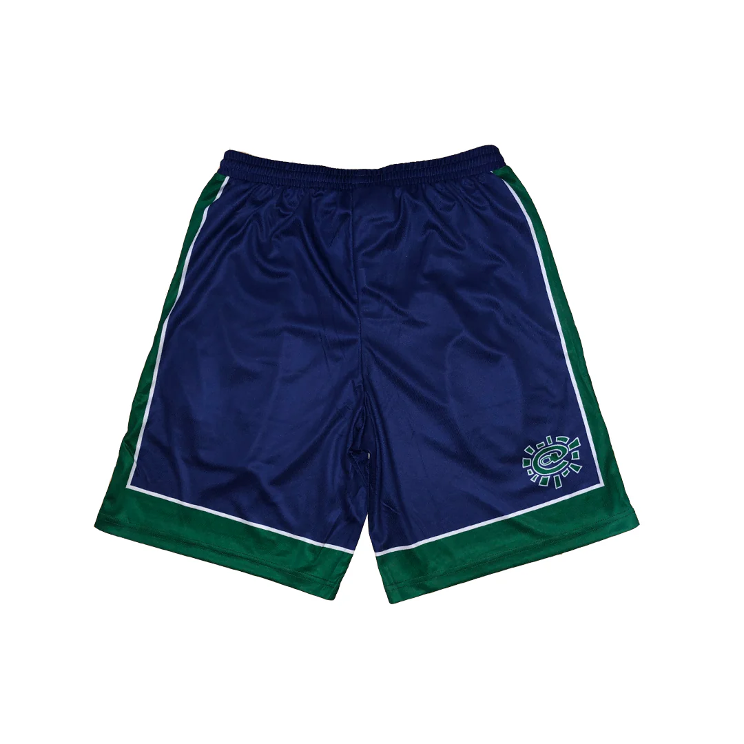 always court short - navy/green - Image 2