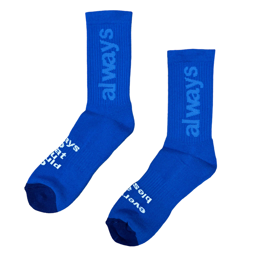 always up sock - blue/blue