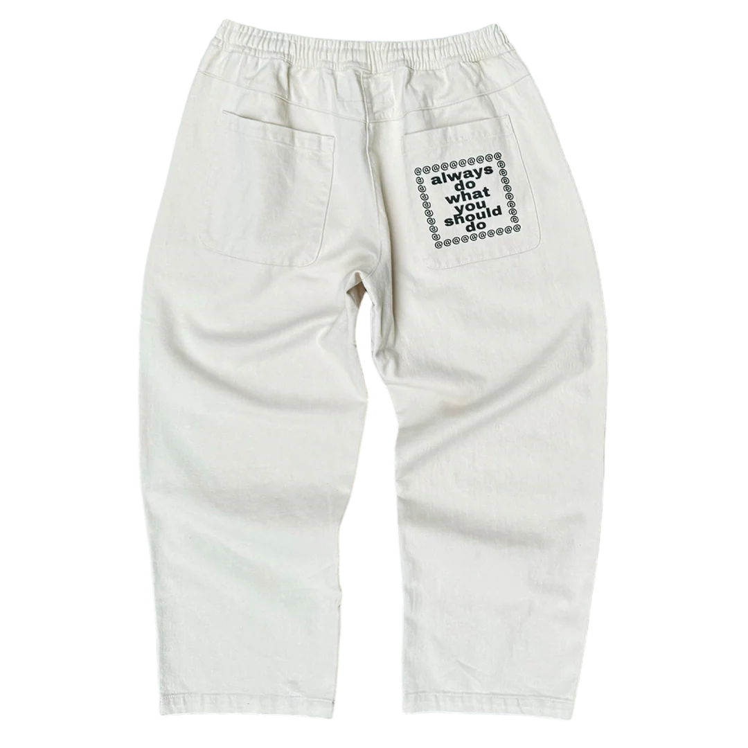 relaxed beige skate pant - Image 2