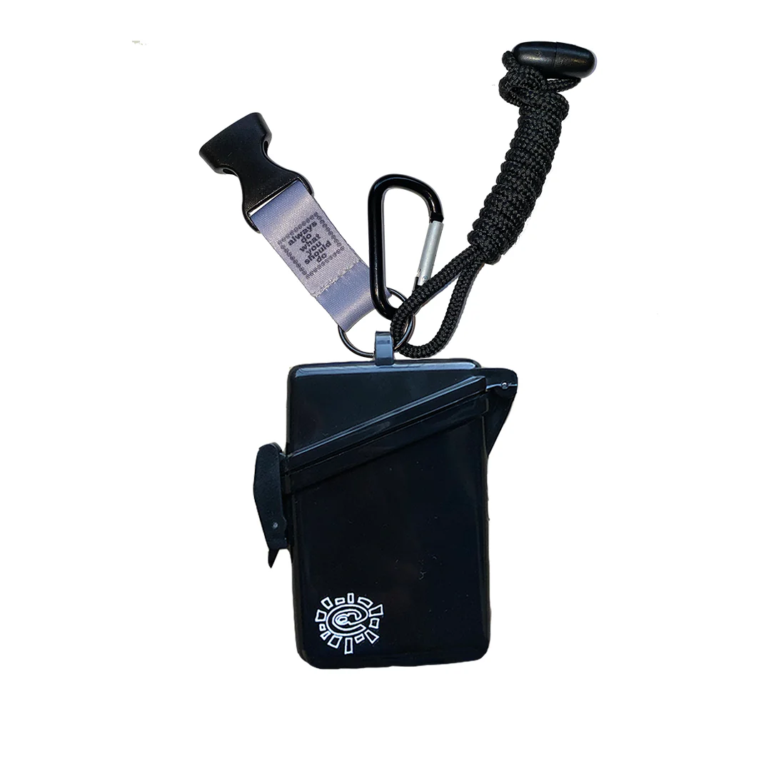 black lanyard case