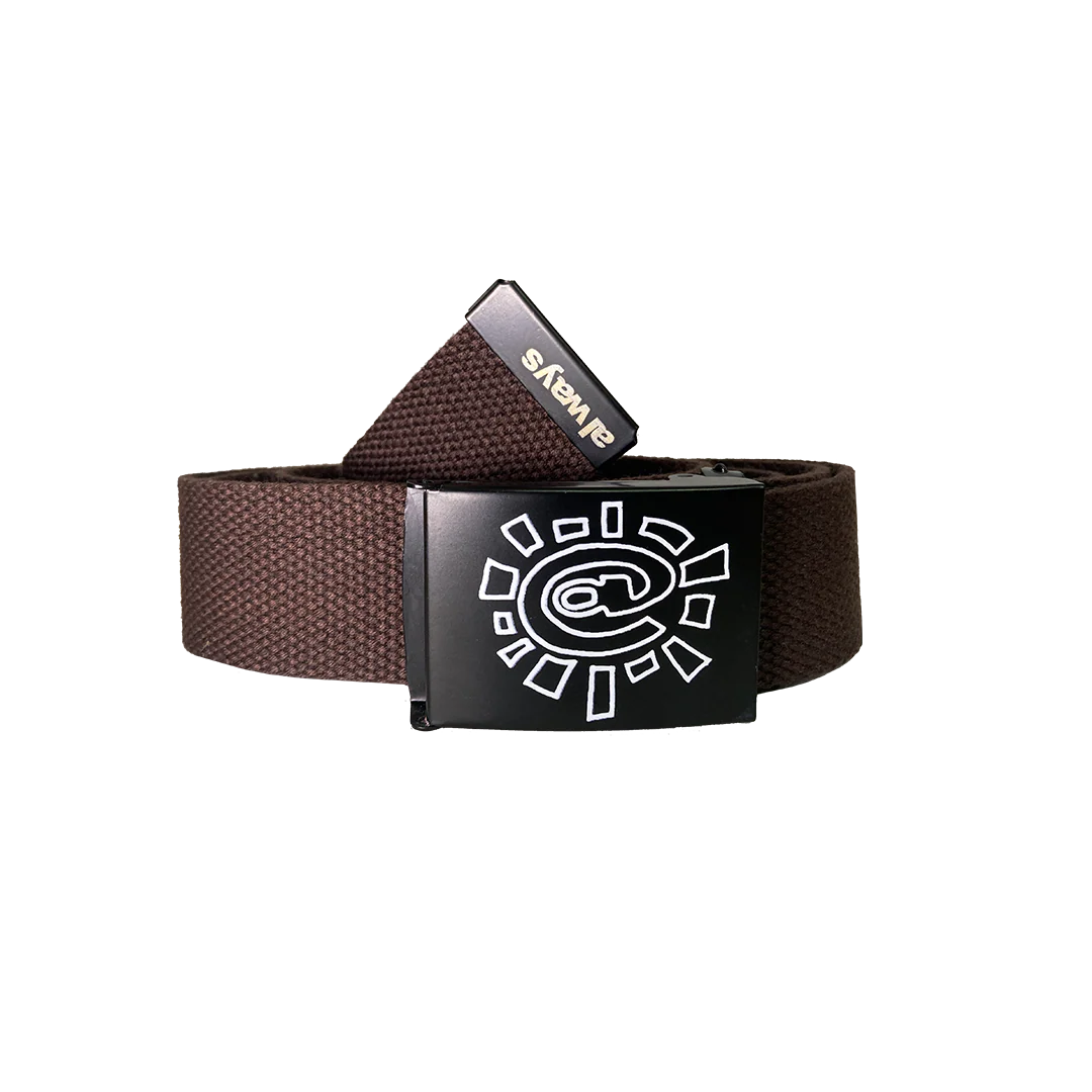 brown canvas belt