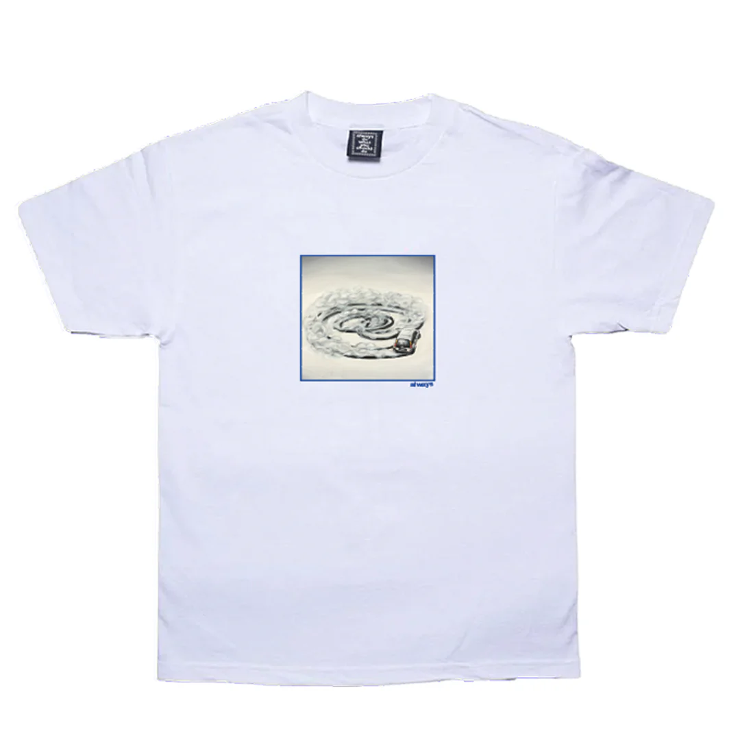 burnout tshirt - white