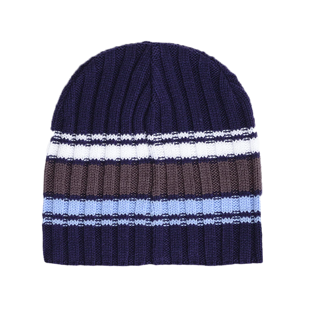 cable knit clyde beanie - silver/grey/blue - Image 2