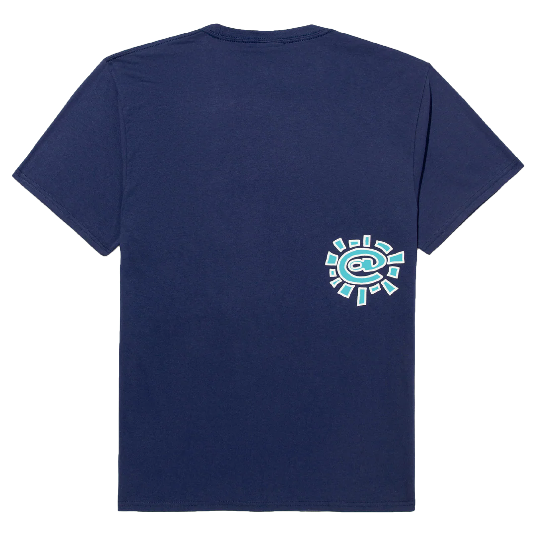 noah x adwysd thank you card tshirt- navy - Image 3