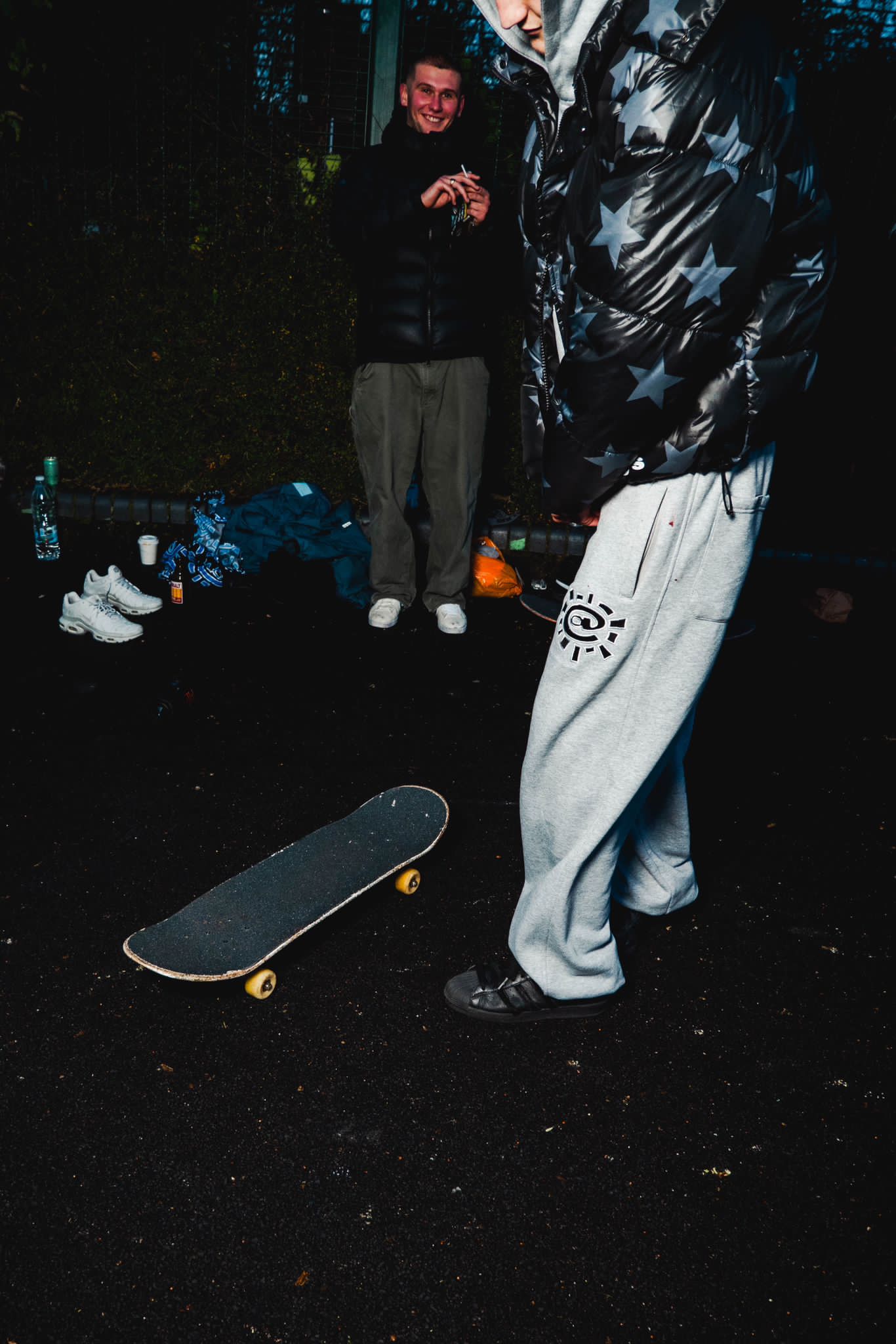 rel@xed embroidered grey jogger - Image 3