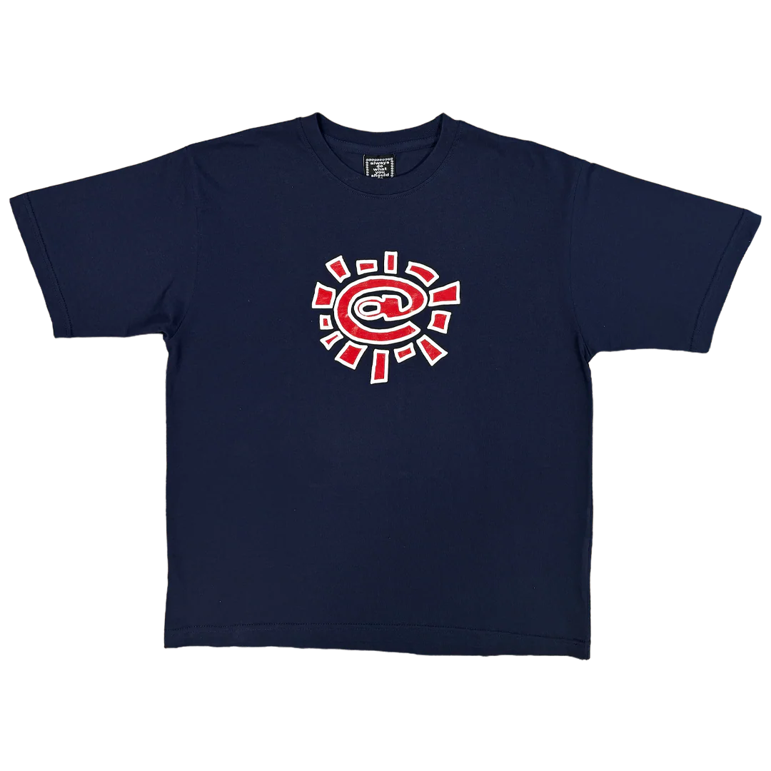 navy @sun tshirt - red/white