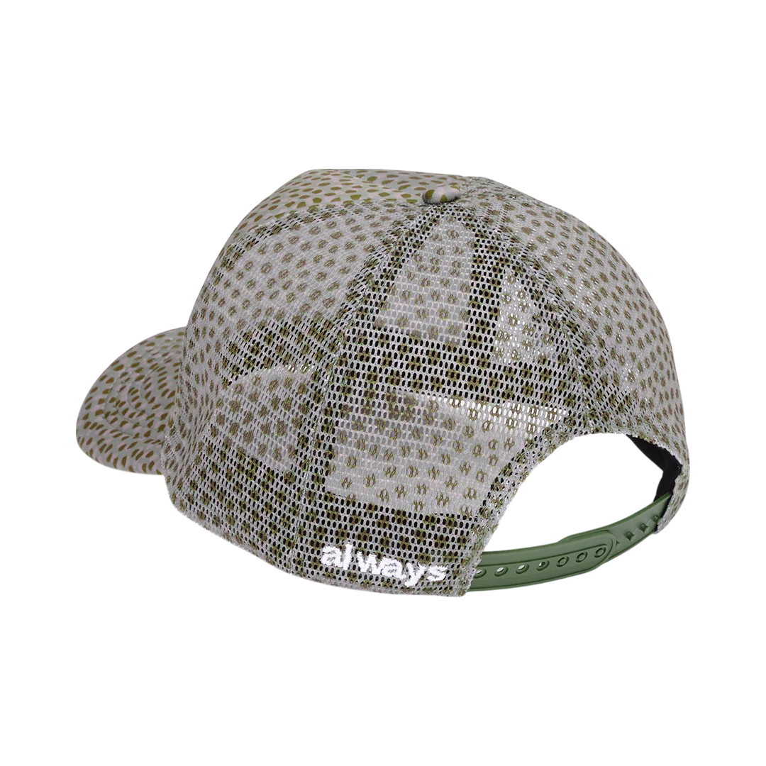 coral pattern trucker cap - green - Image 3