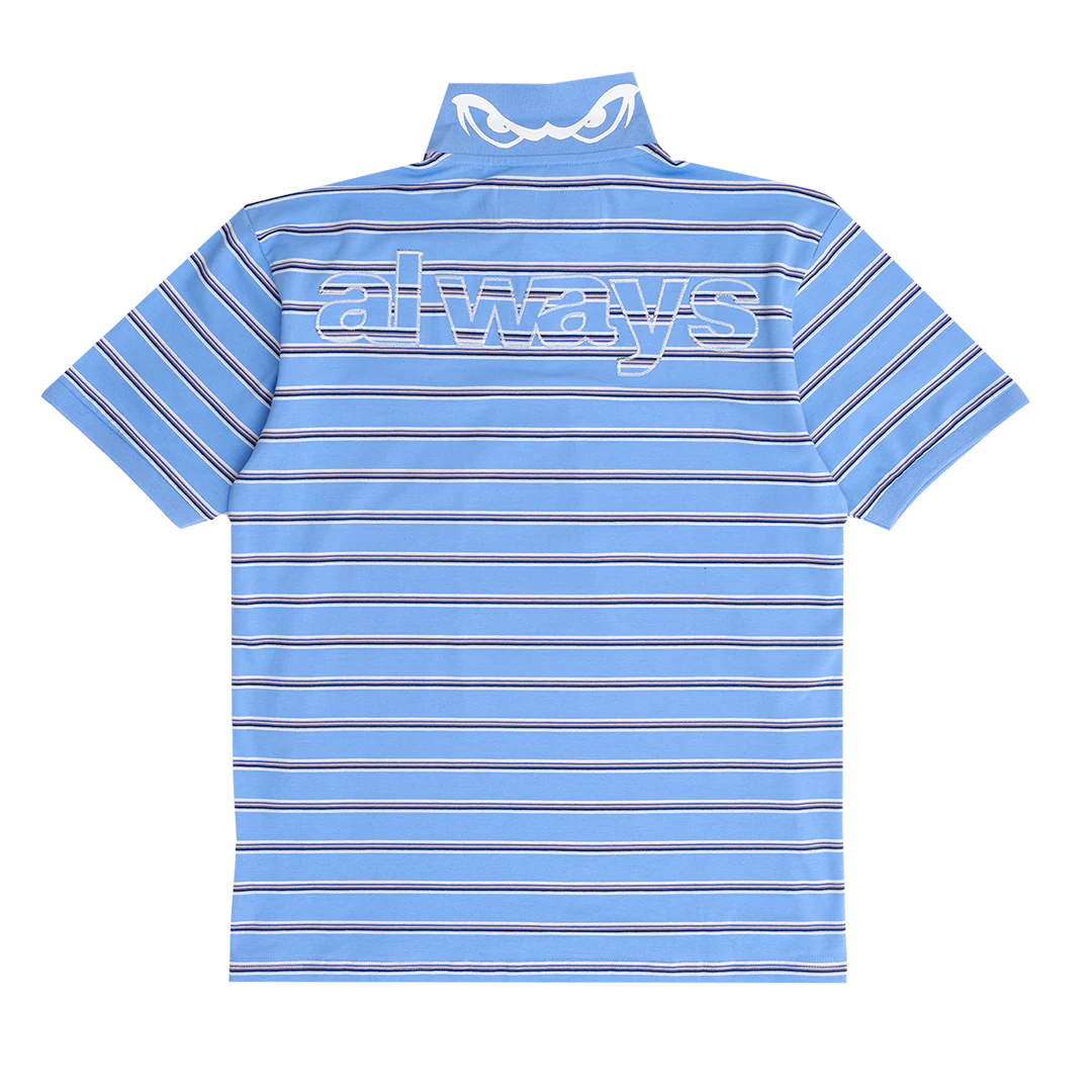 educated applique polo shirt - blue/white - Image 3