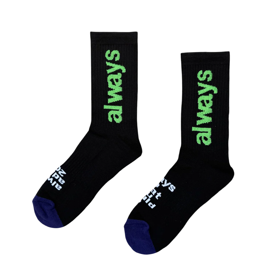 always up sock - black