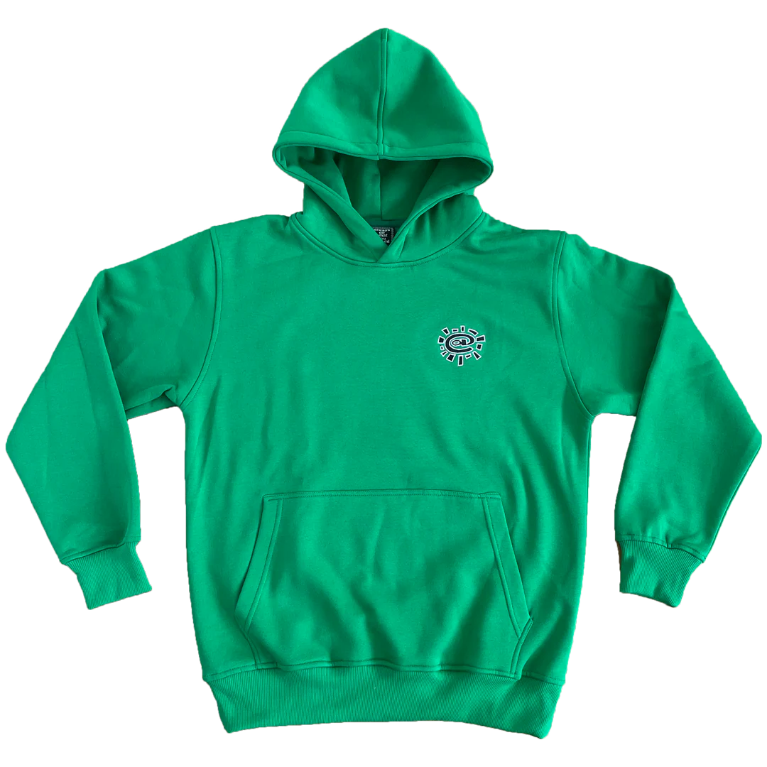 green small embroid @sun hoodie