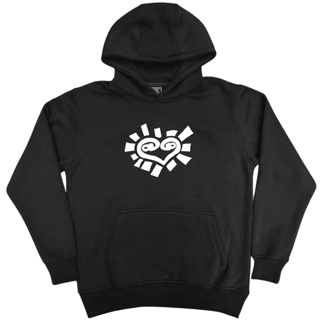 he@rt hoodie - black