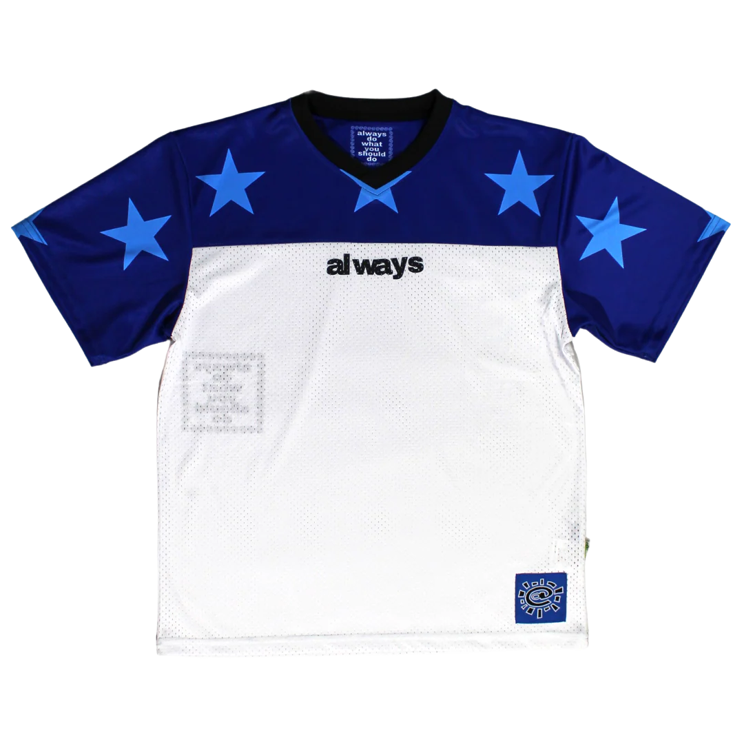 star mesh football jersey blue/navy