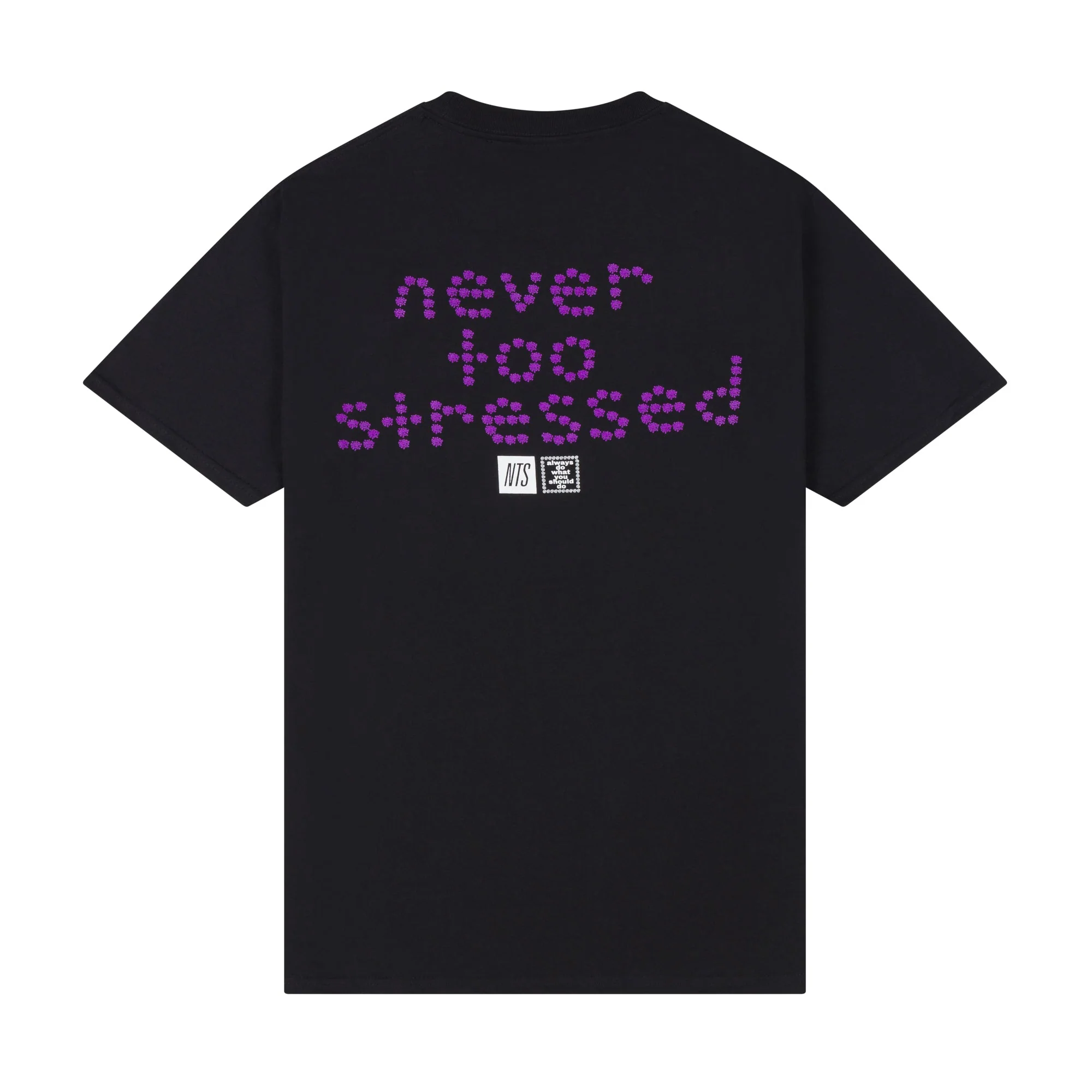 NTS x always never too stressed tshirt - black - Image 2