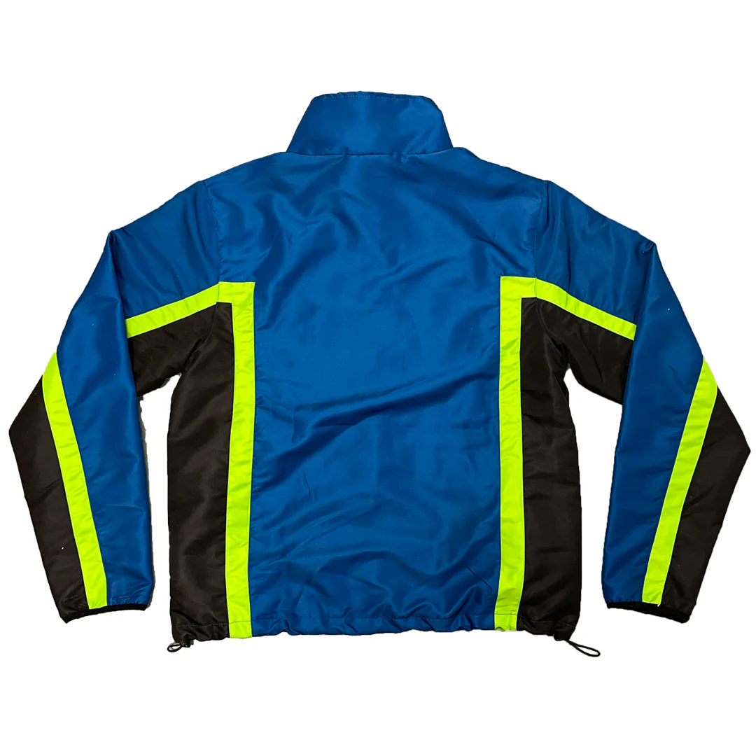 panelled track jacket - blue/green/black - Image 2