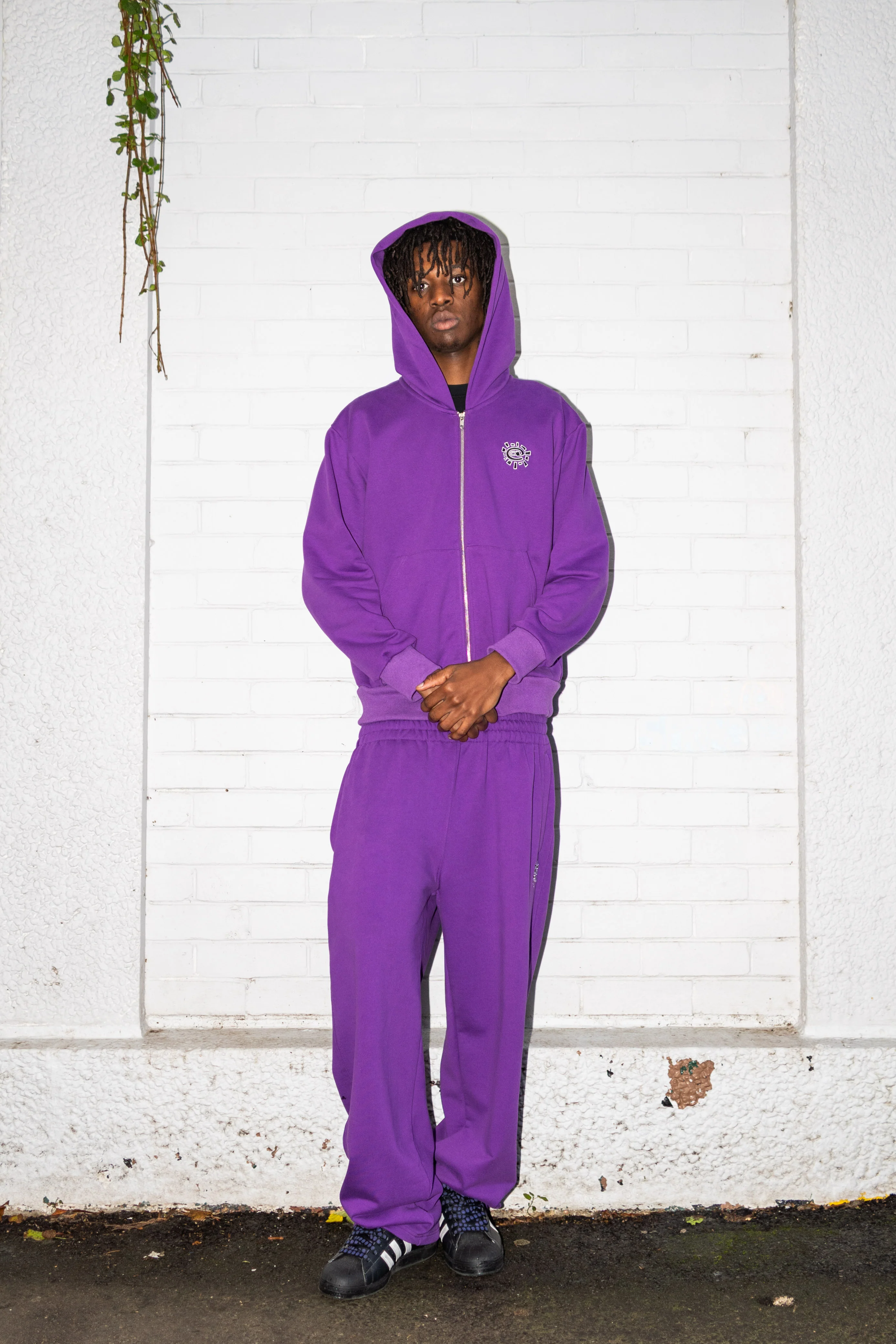 premium zip up hoodie - purple - Image 4