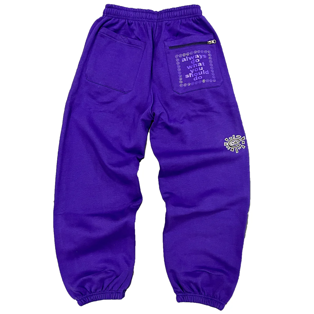 rel@xed embroidered purple jogger - Image 2