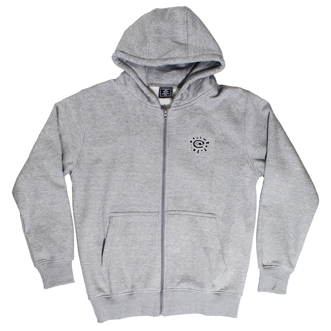 small @sun zip up hoodie - grey