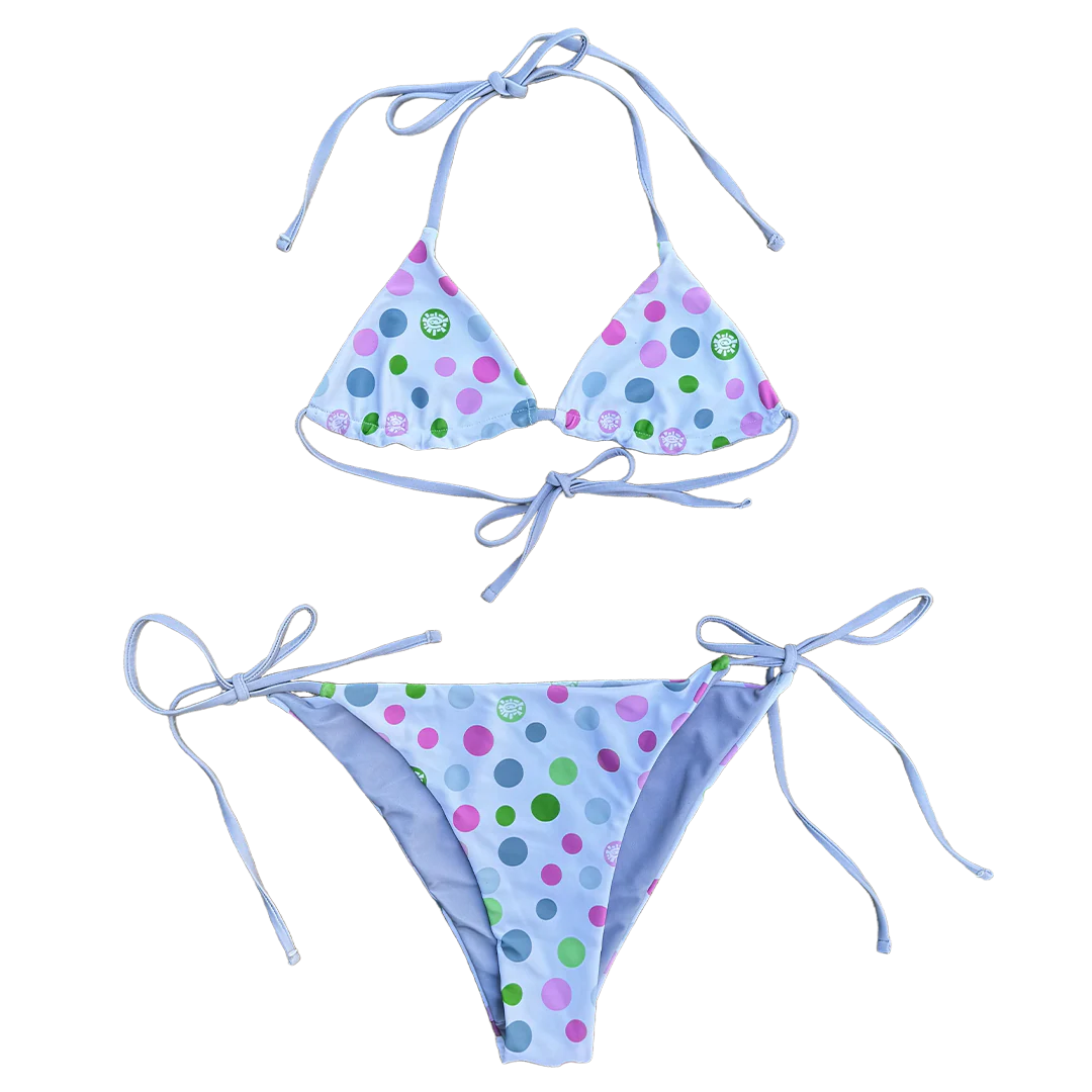 reversible bikini - silver / pokka dots - Image 2