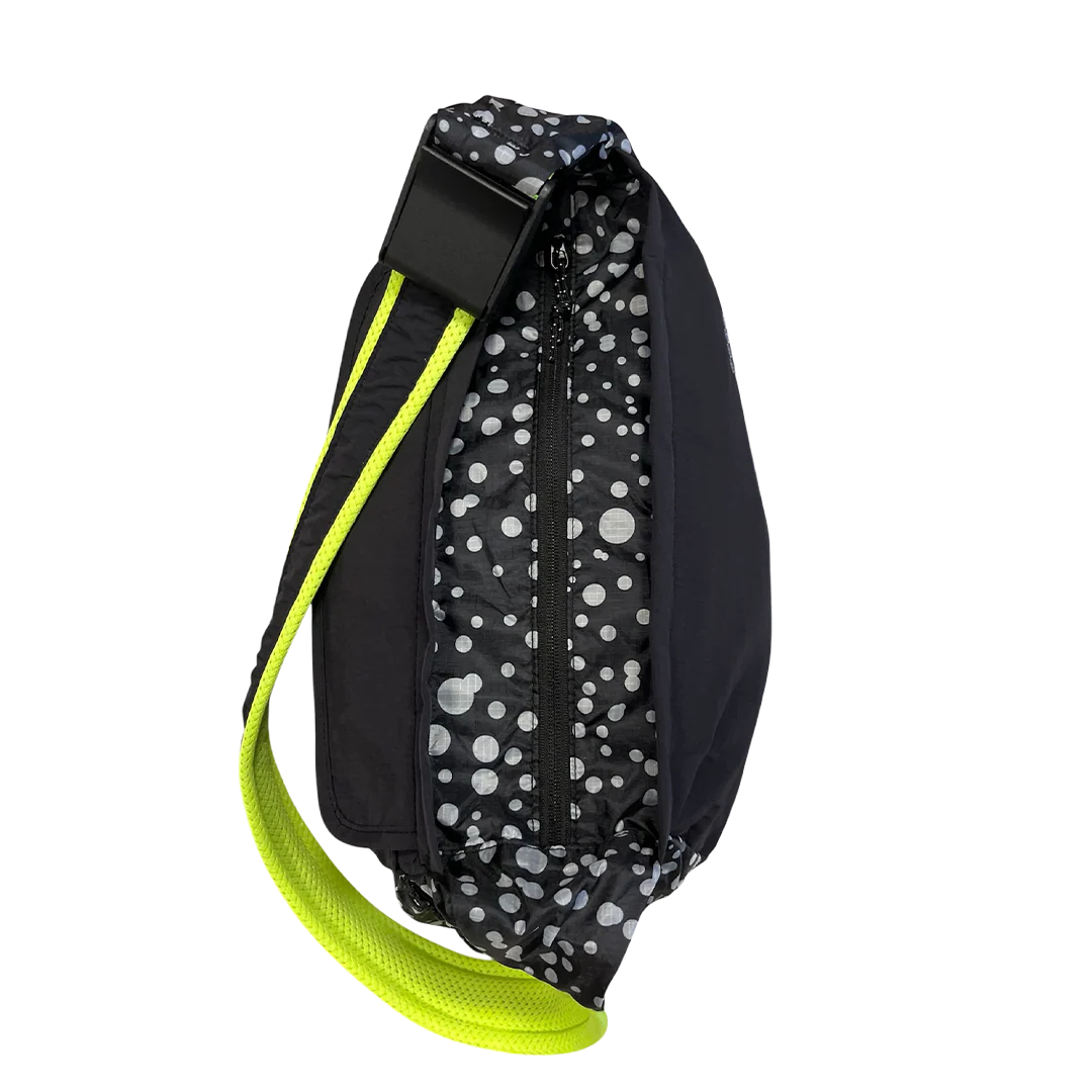 ripstop nylon crossbody bag - black/green - Image 3