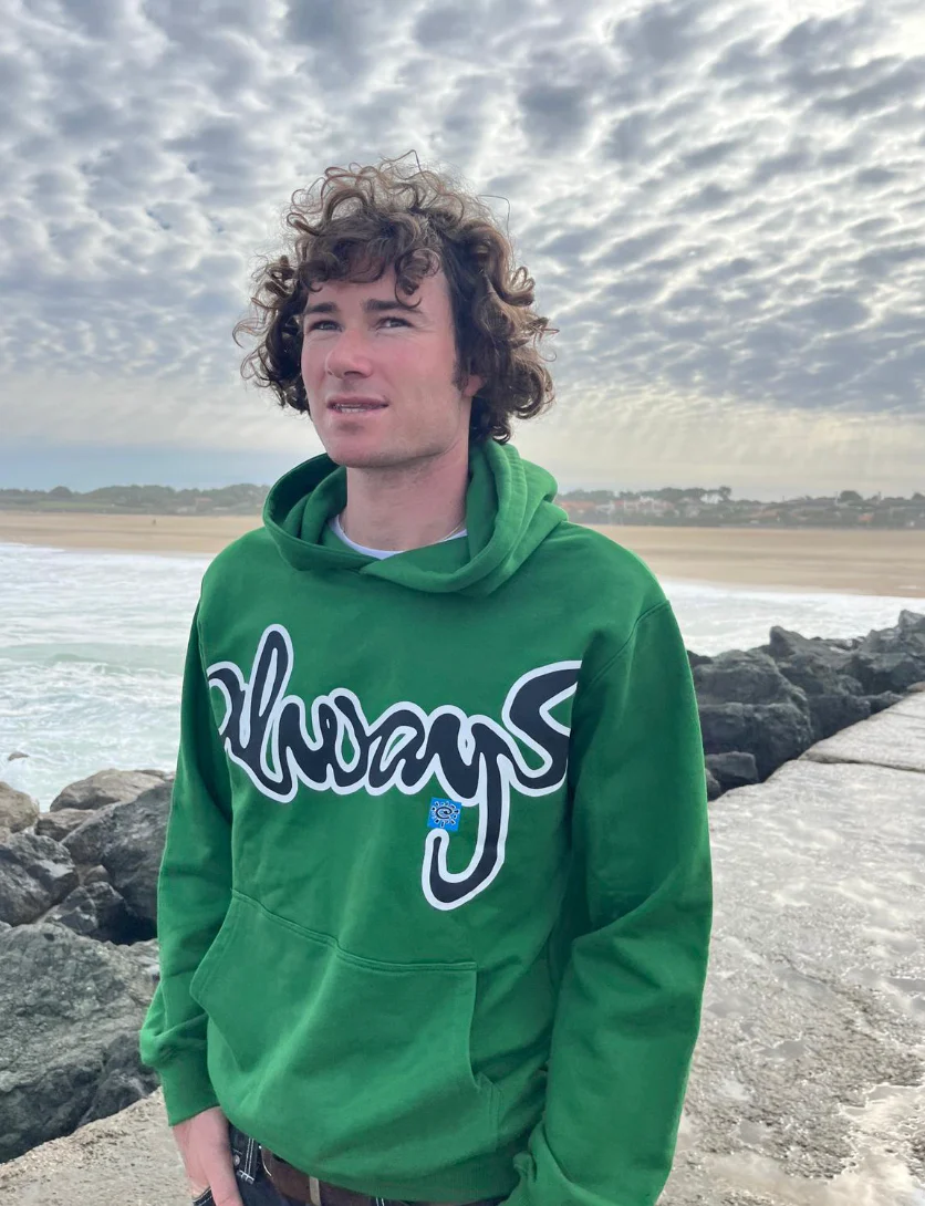 snapper rocks hoodie - forest green - Image 3