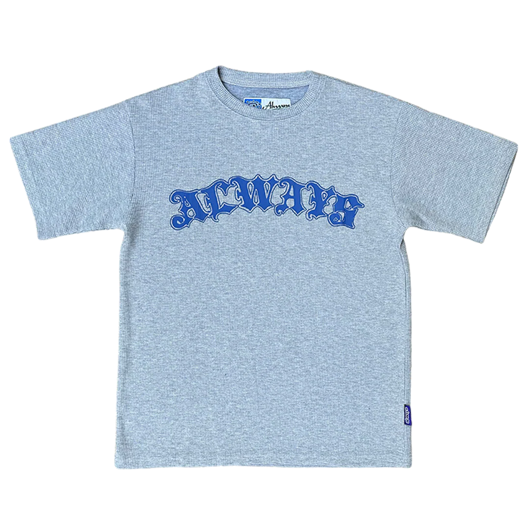 shimpei font waffle tshirt - grey