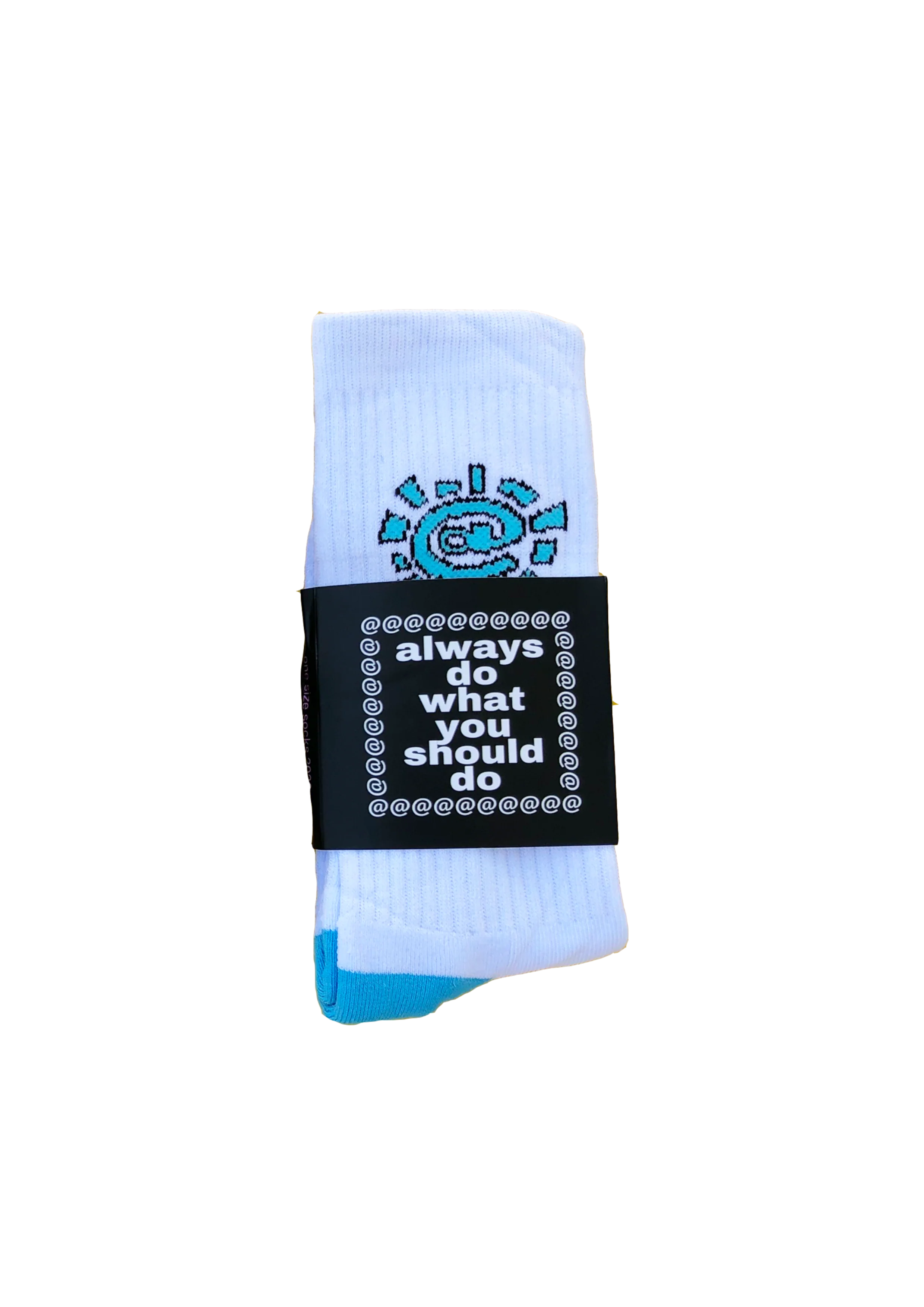 white / blue @sun sock