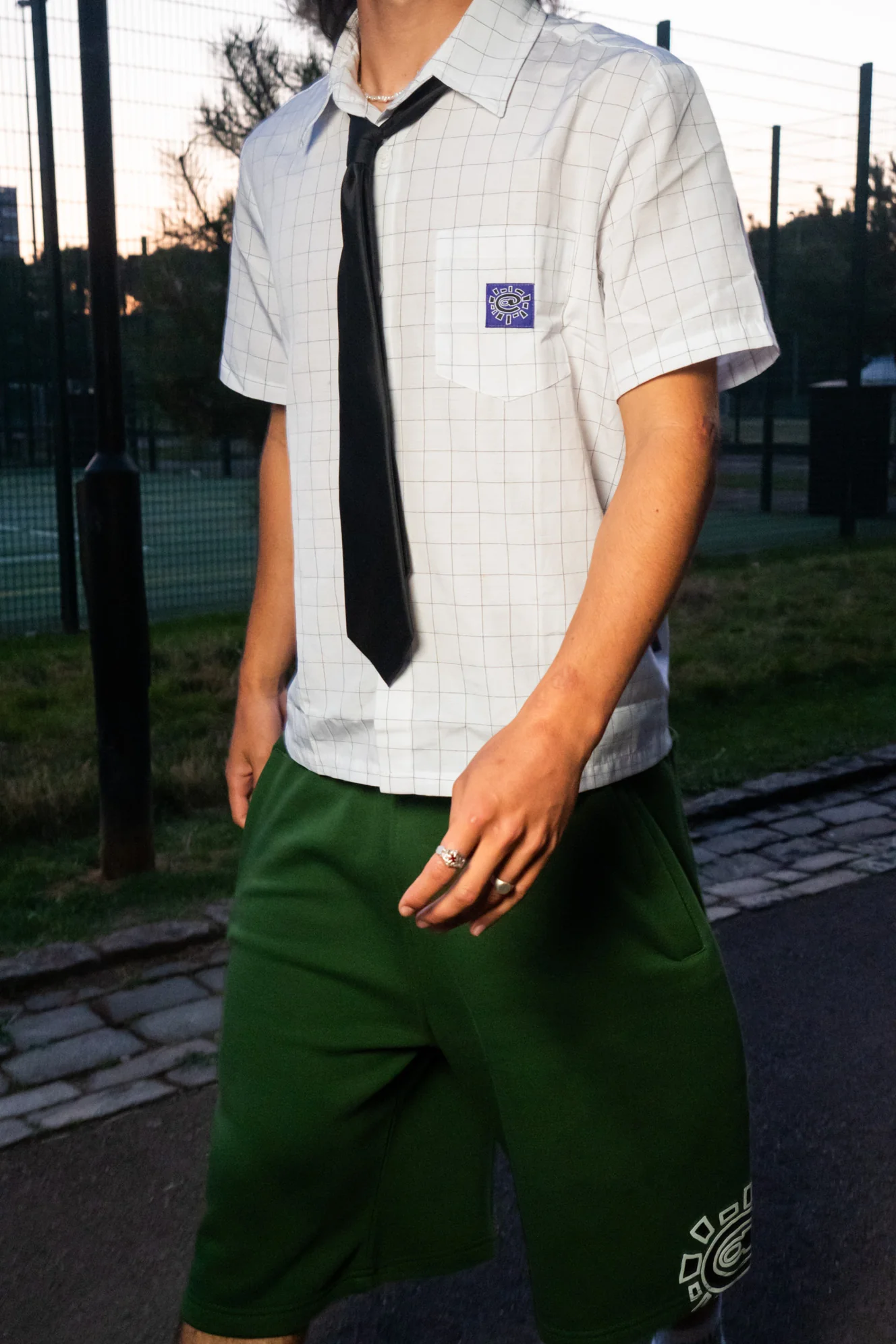 criss cross purple label shirt - white - Image 3