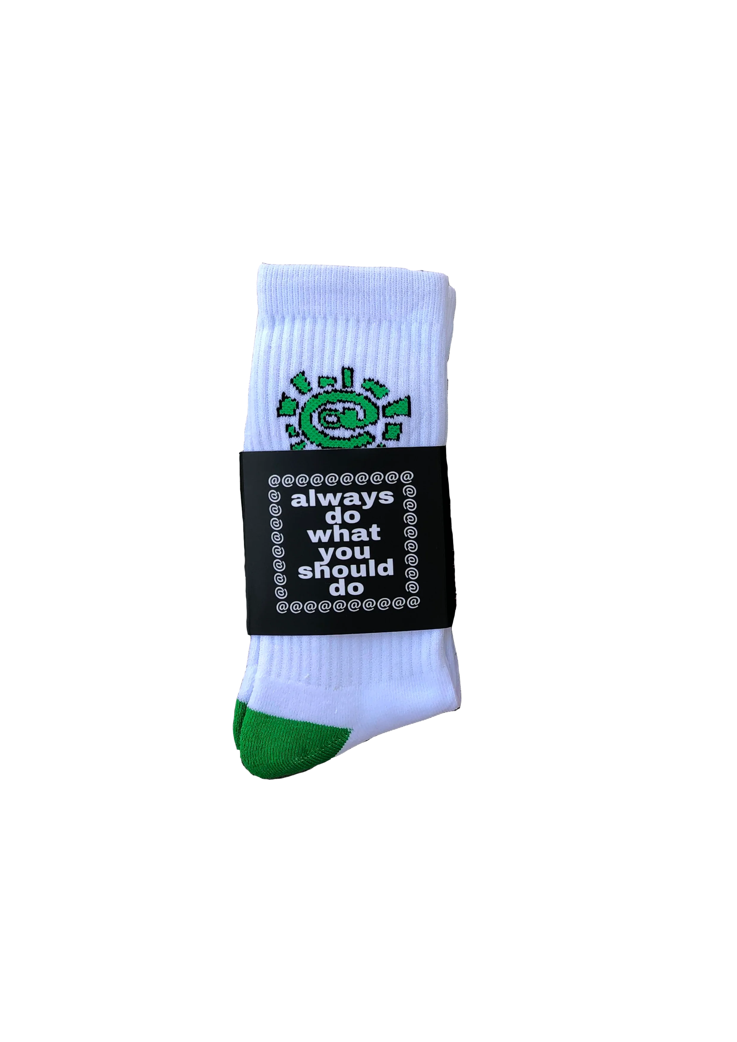 white / green @sun sock