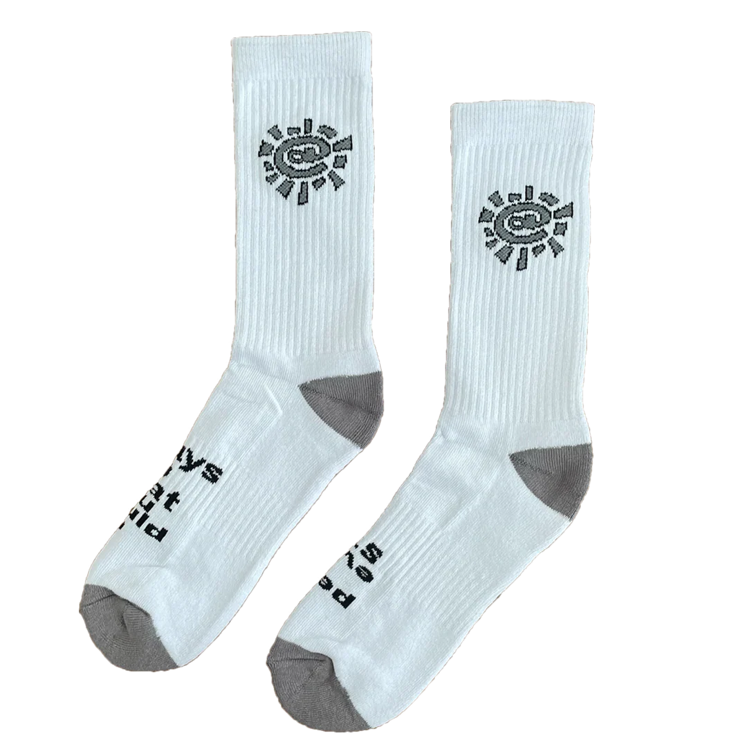 white / silver @sun sock